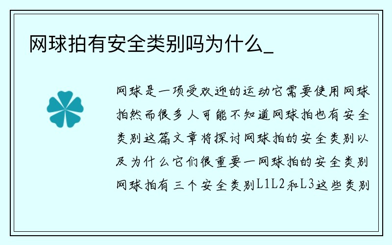 网球拍有安全类别吗为什么_