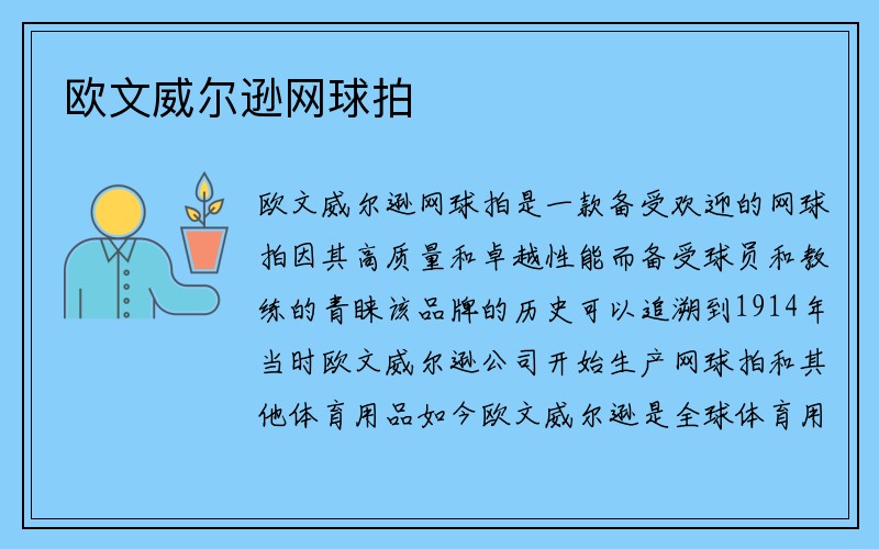 欧文威尔逊网球拍