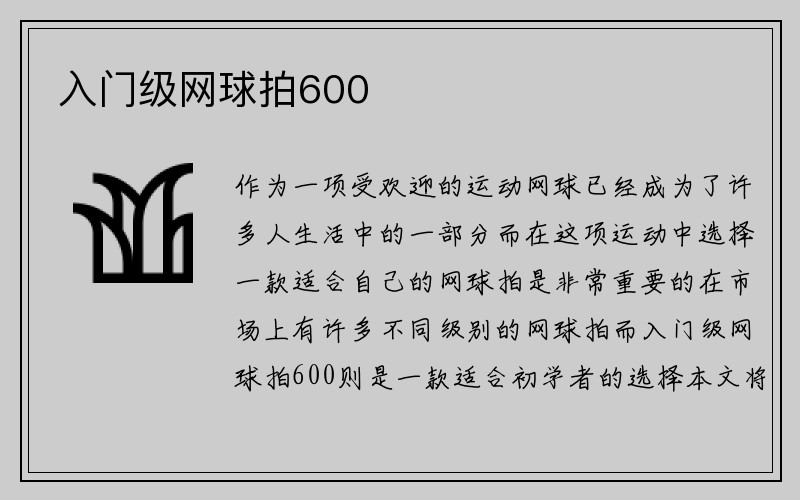 入门级网球拍600